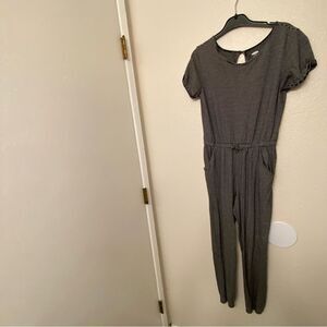 Old Navy 100% cotton Short-Sleeve Jumpsuit striped modest jogger romper xl 14